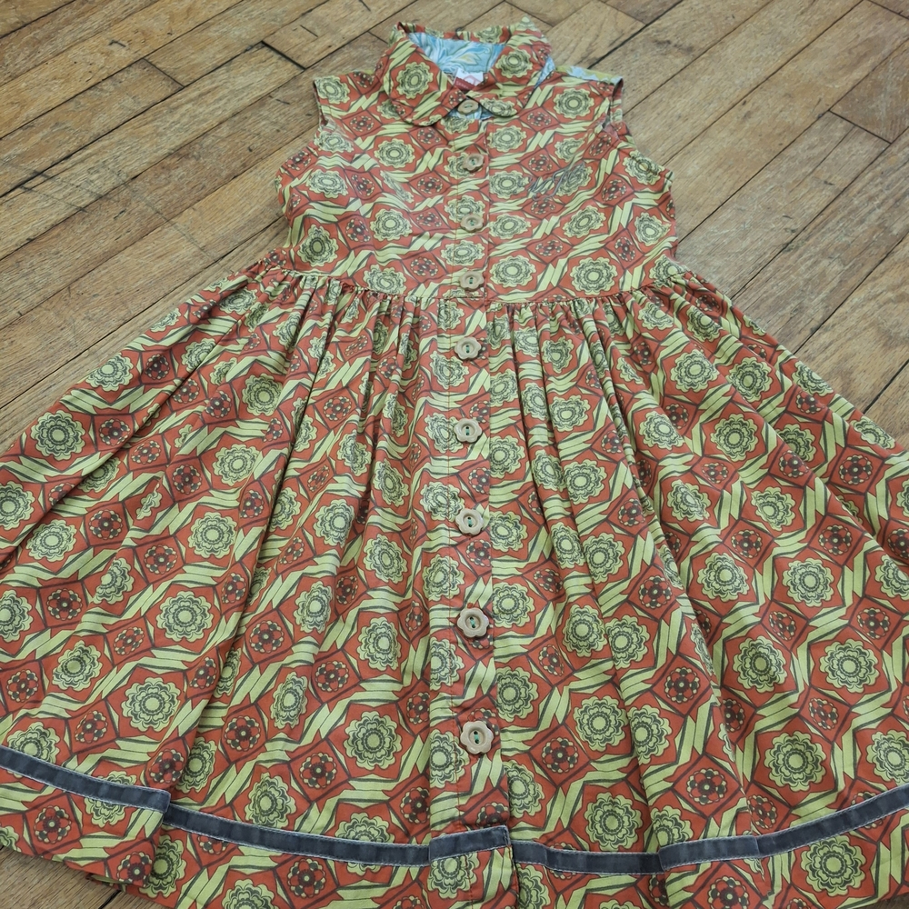 Matilda Jane Red and Green Patterned Dress